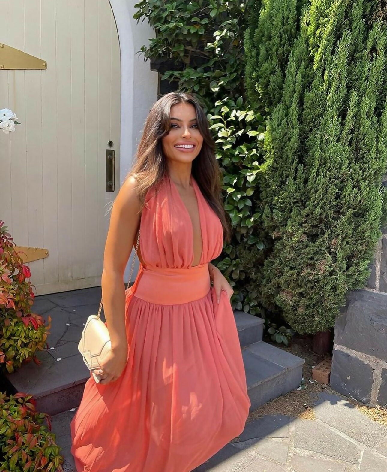 Arcina Ori Serena Coral Maxi Dress