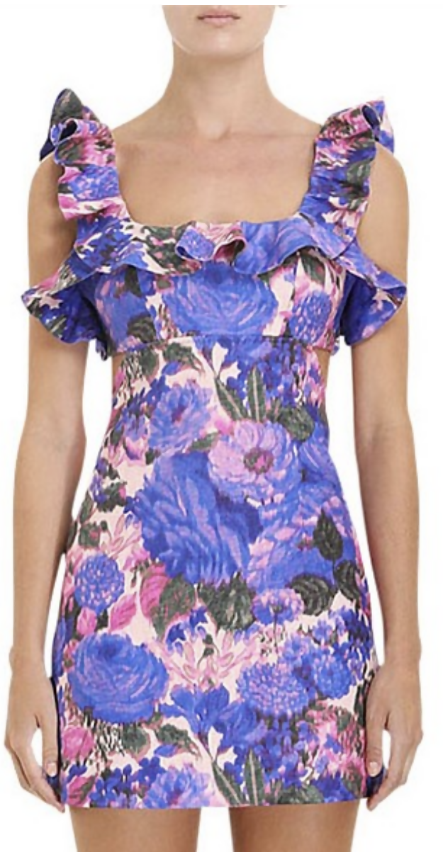 Zimmermann High Tide Frill Mini Dress Size 3 / AU 12- 14