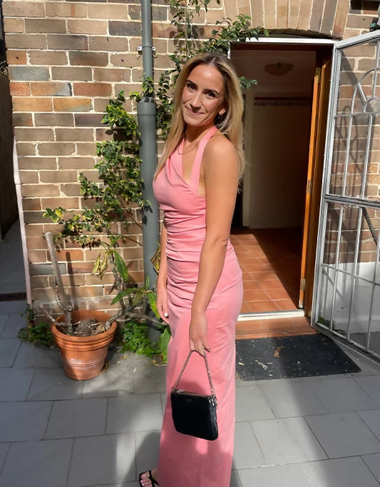 sir the label pink dress SIR the Label Giacomo Gathered Pink Gown