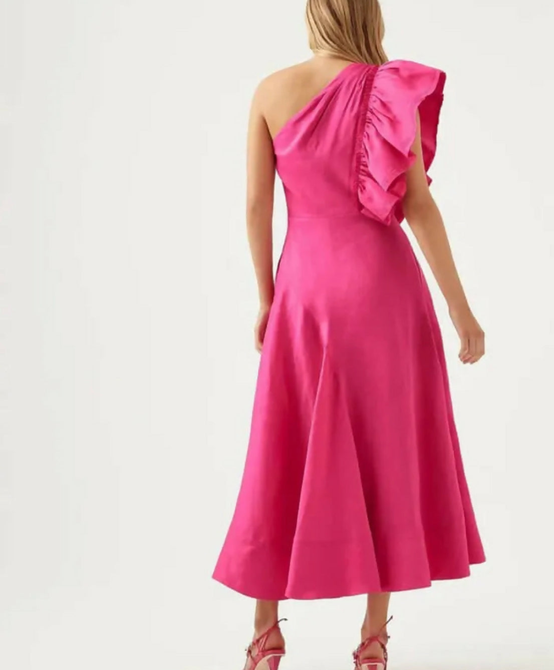 Aje Bonjour Asymmetric Midi Dress Size 8, 10, 12, & 14