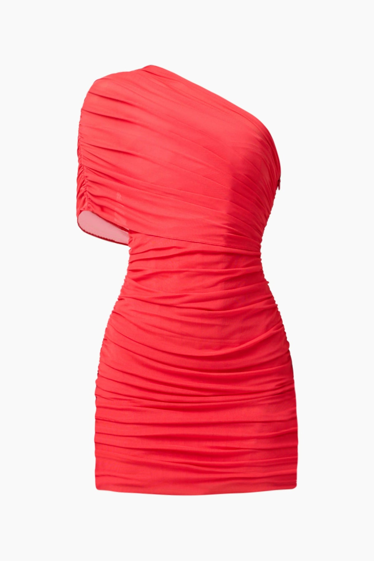 Elliatt Virella Asymmetrical Mini Dress Coral Red