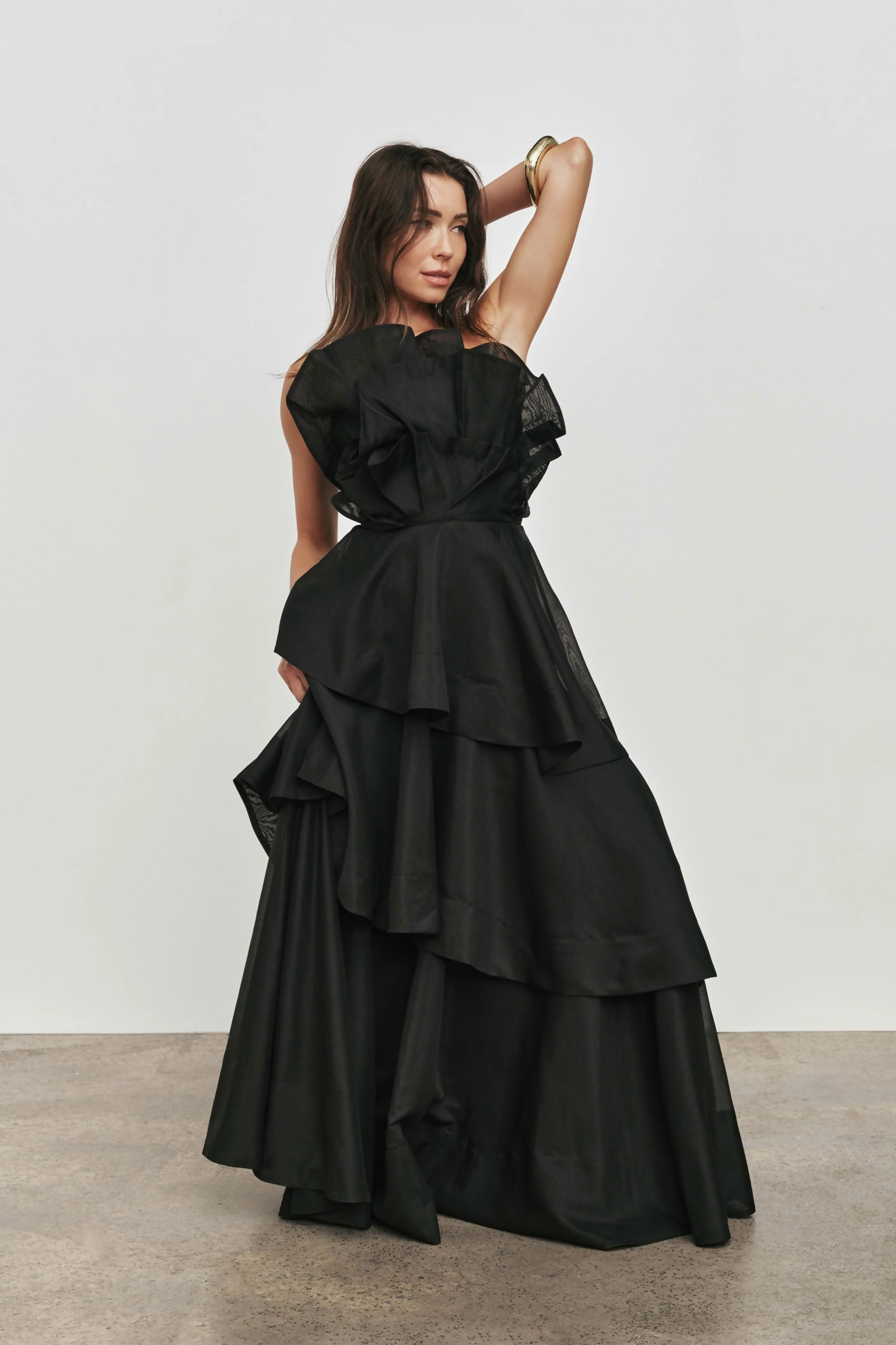 Aje Selestia Gown in Black Size 14