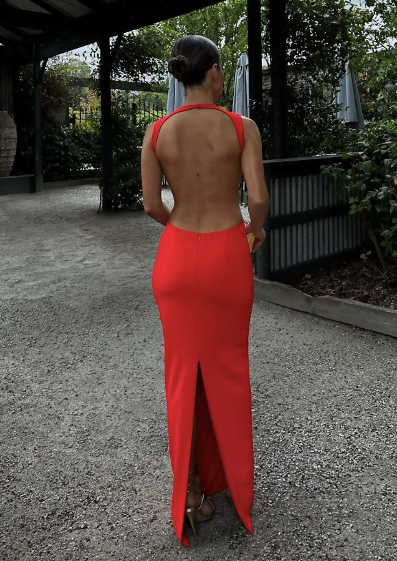 Effie Kats Valencia Gown Cherry Red2