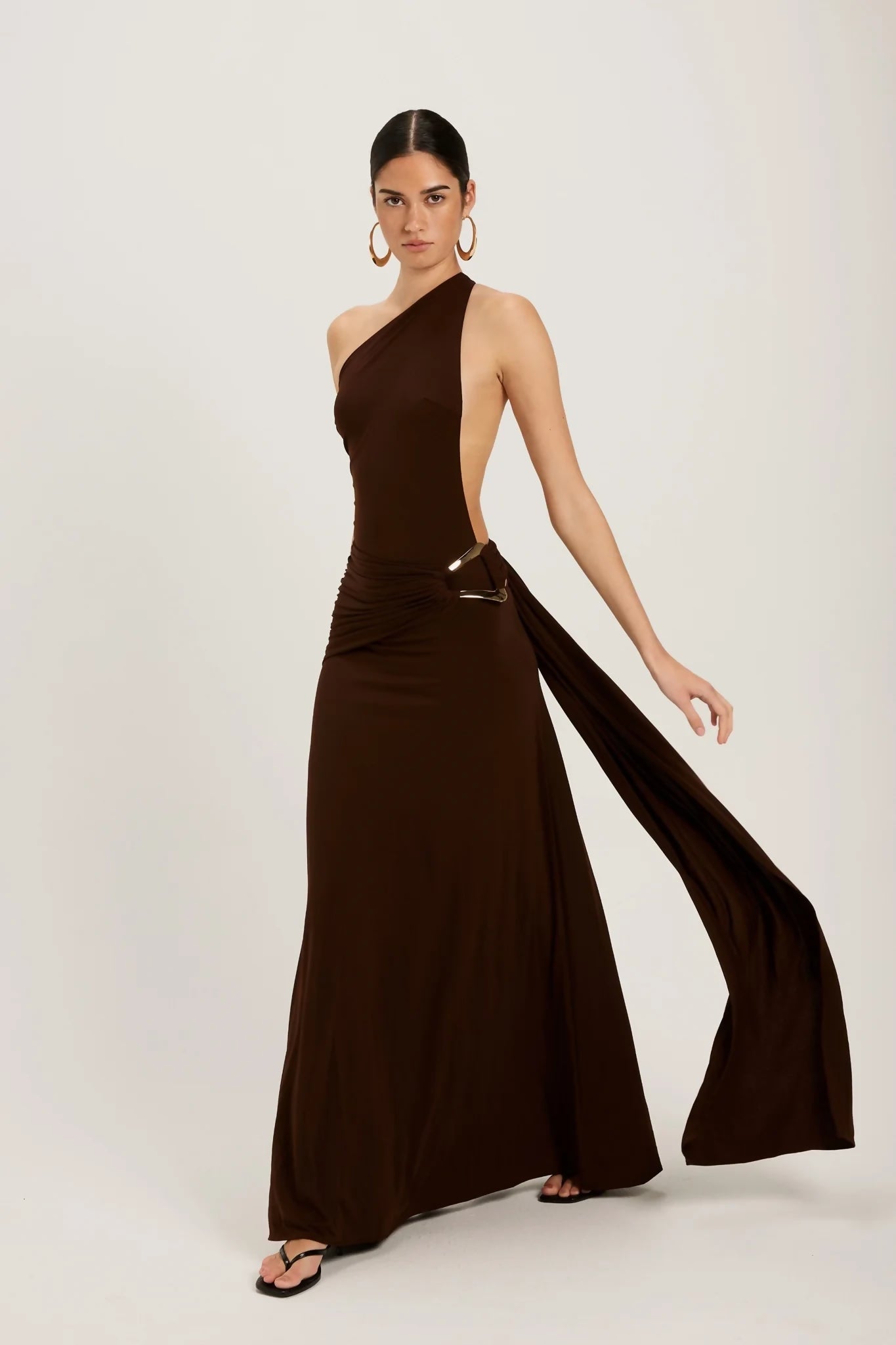 Ance Gria Gaia Gown Dress Chocolate Size XS