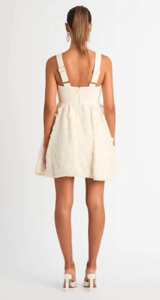 knee length dresses for ladies Imani Strapless Floral Applique Mini Dress – VICI