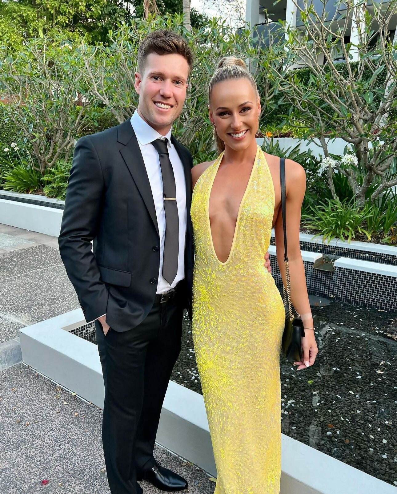 Natalie Rolt Delilah Yellow Sequin Gown