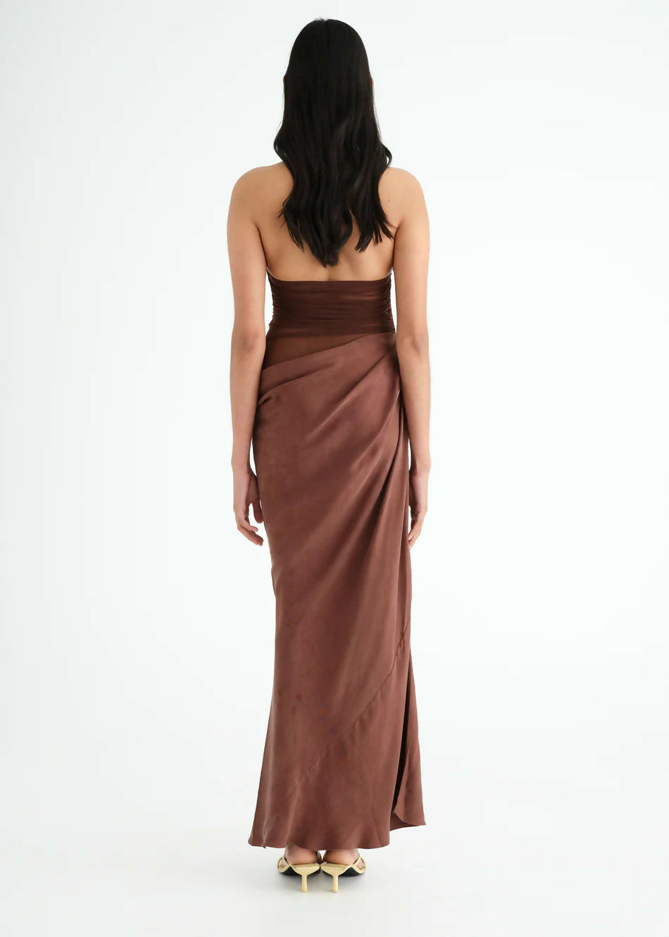 Benni Gina Maxi Dress in Chocolate Brown