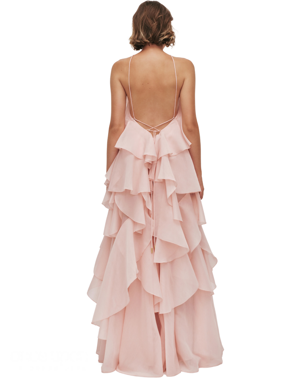 Aje Pandorea Layered Maxi Dress Pastel Pink