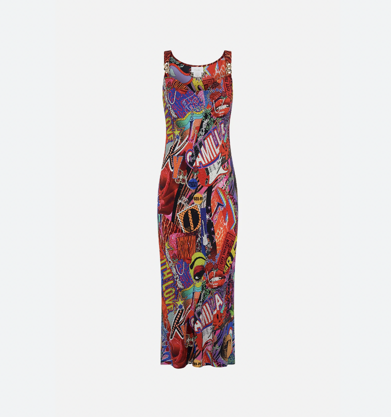 Camilla Bias Slip With Wide Strap in Radical Birth size L (12-14AU)