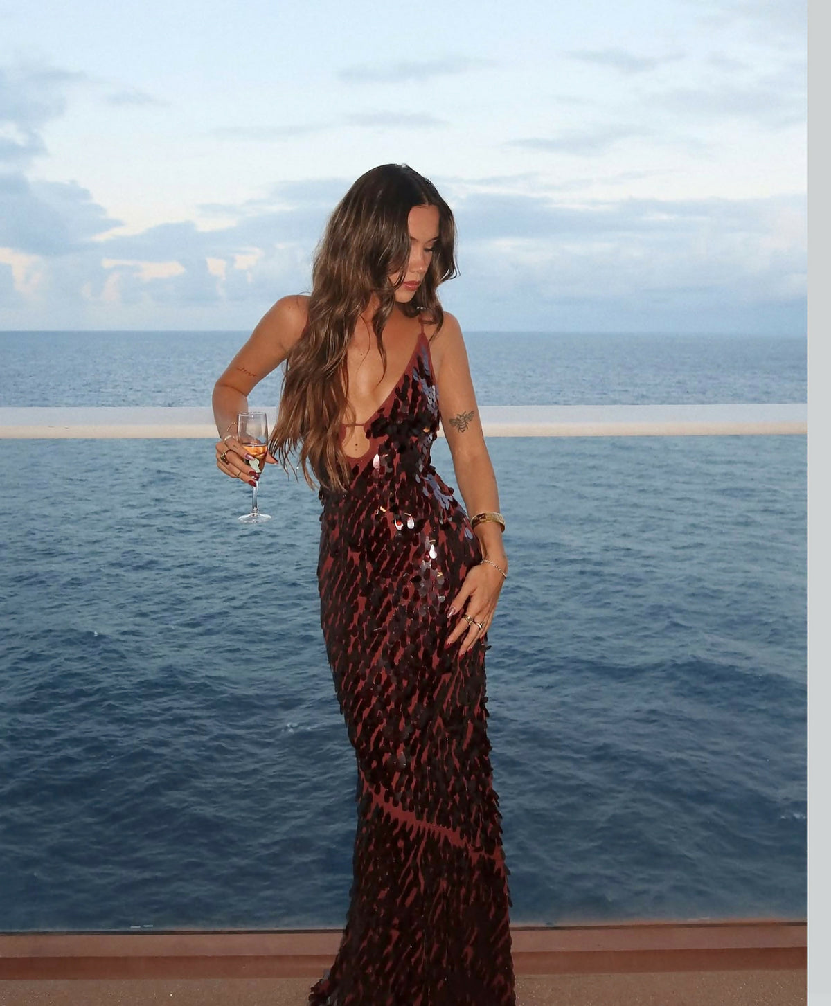 aje misha maxi dress Misha Sapphire Maxi Dress Fig Size XS / AU 6 & S / AU 8