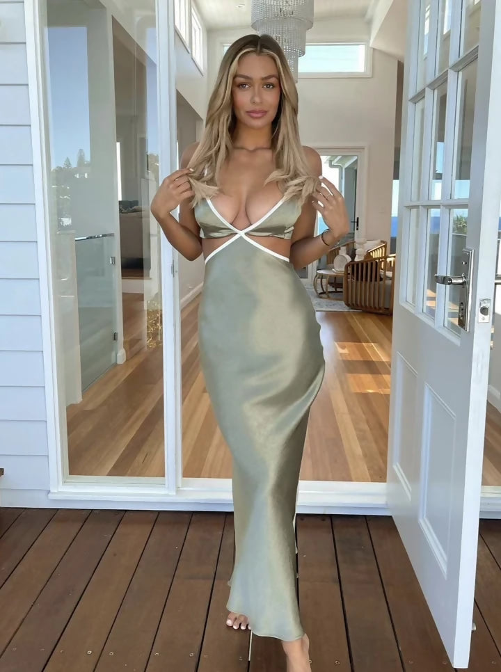 Bec & Bridge Veronique Maxi in Sage & White