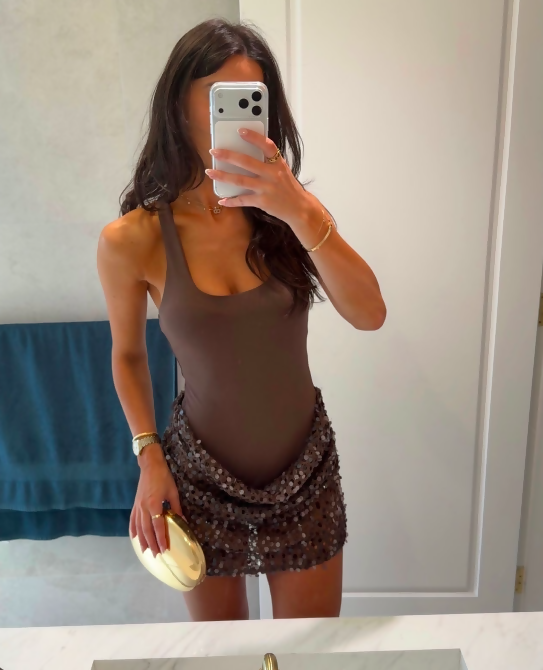 Ariel Mini Dress in Cocoa Size 8