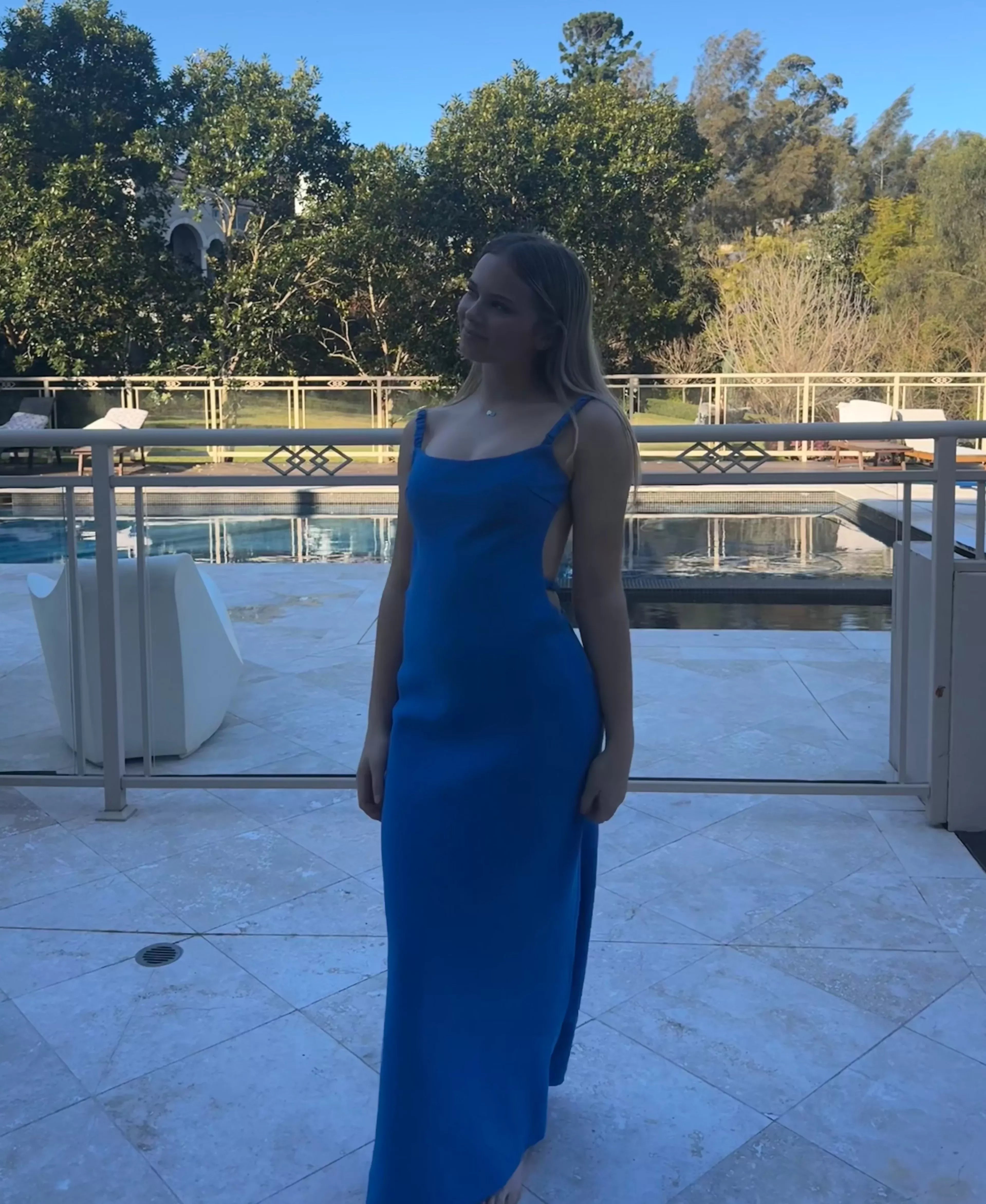 SIR the Label Spoerri Cobalt Blue Backless Gown (Limited Edition)