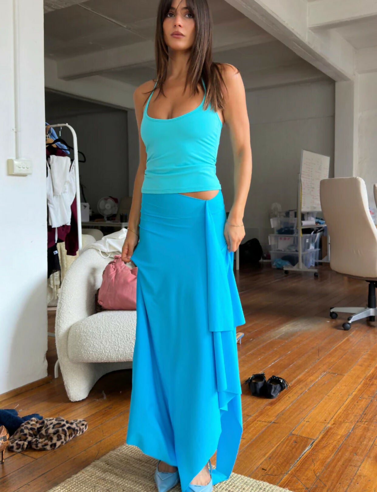 Mr Winston Jemima Halter Neck Top & Matching Skirt Set Mermaid Size S/M