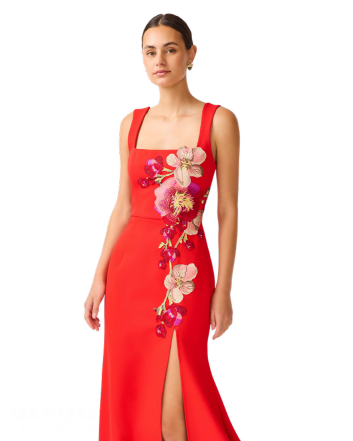 Elliatt Fleurisca Embroidered Gown Scarlet Red