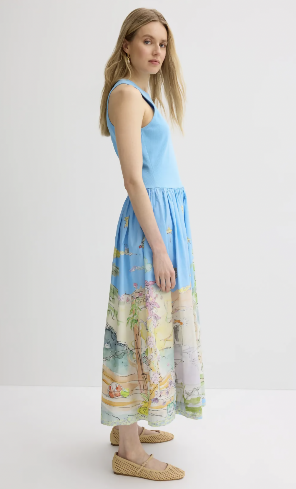 ALÉMAIS Anouk Tank Midi Dress Size 14