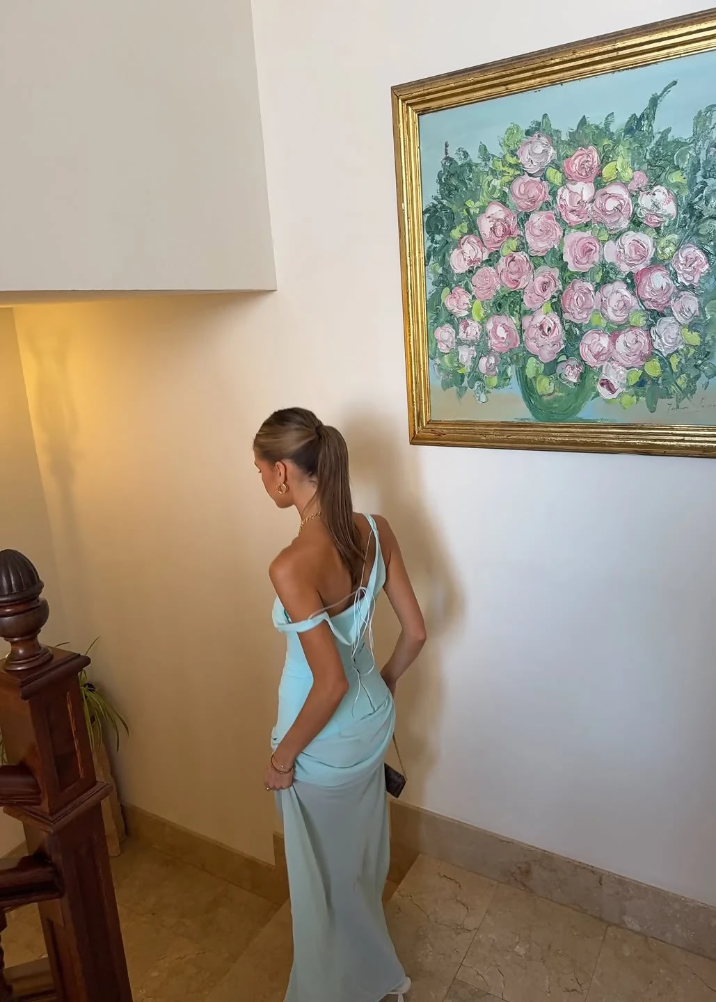 Natalie Rolt Cadence Baby Blue Gown Size XS