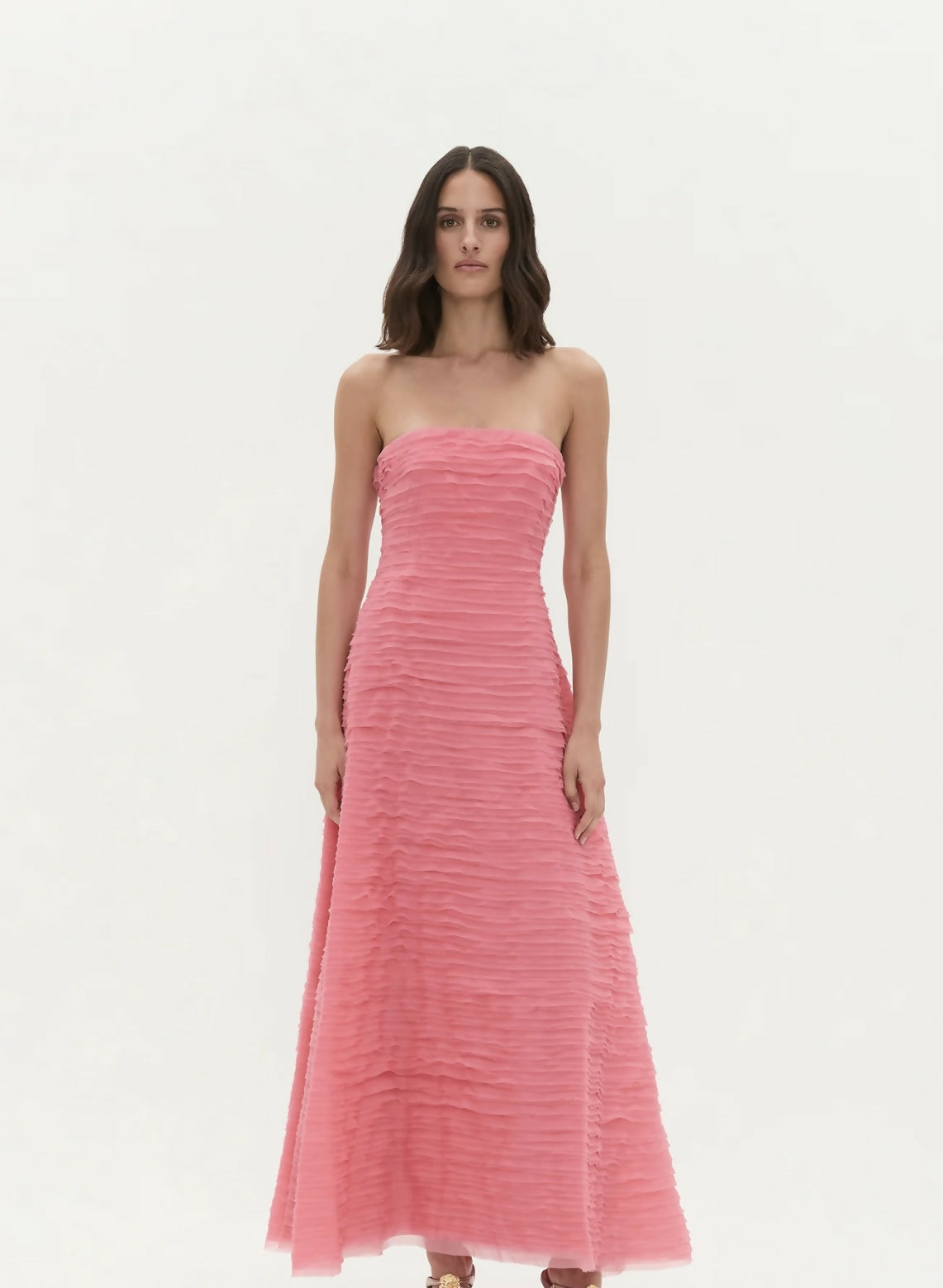 Soundscape Maxi Dress in Guava Pink Sizes 10 & 12