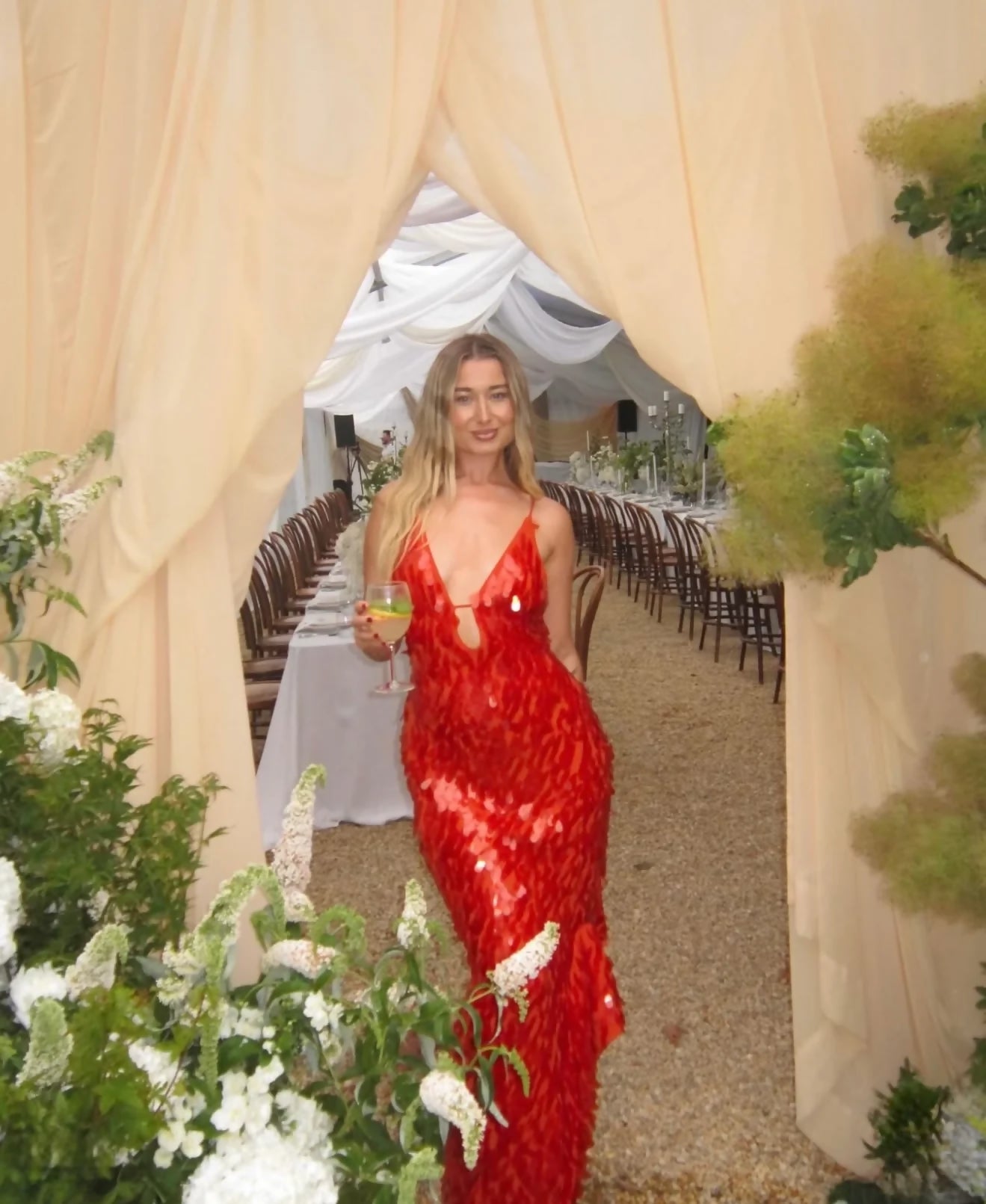 MISHA Sapphire Gown Red