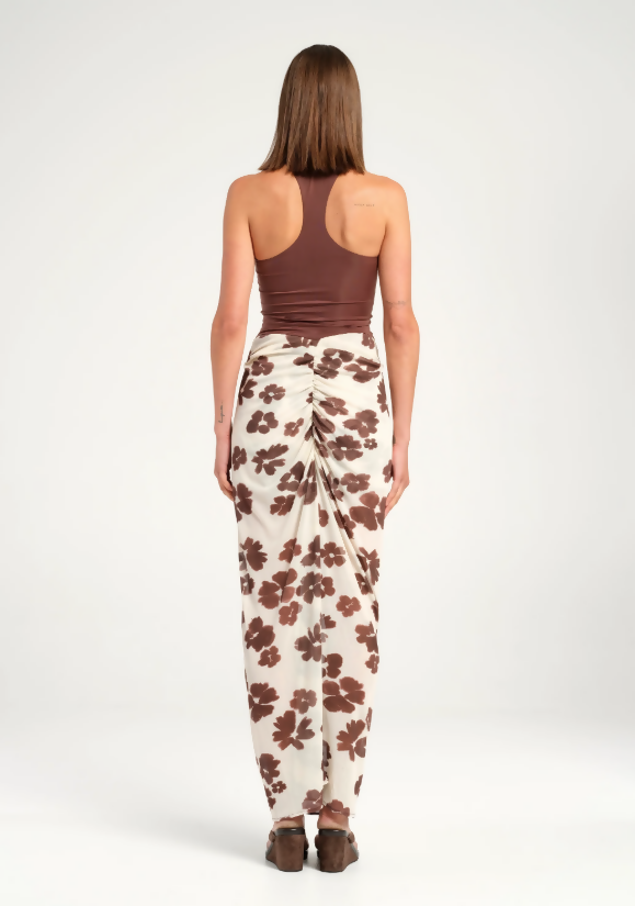 Piper Maxi Dress Coco Blossom Brown Size 6