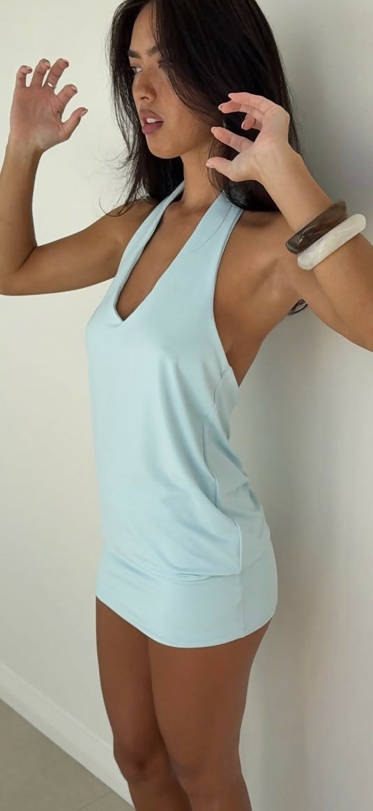 HNTR The Label Aspen halter mini dress Size Small