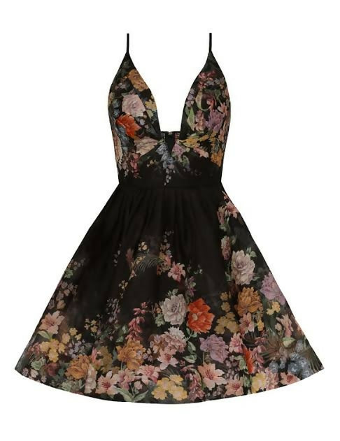 zimmermann pavilion tie-neck mini dress V Neck size 3 / AU 14 19 Best Fall Dresses SY Illustrations from the 1920s Size:S/1