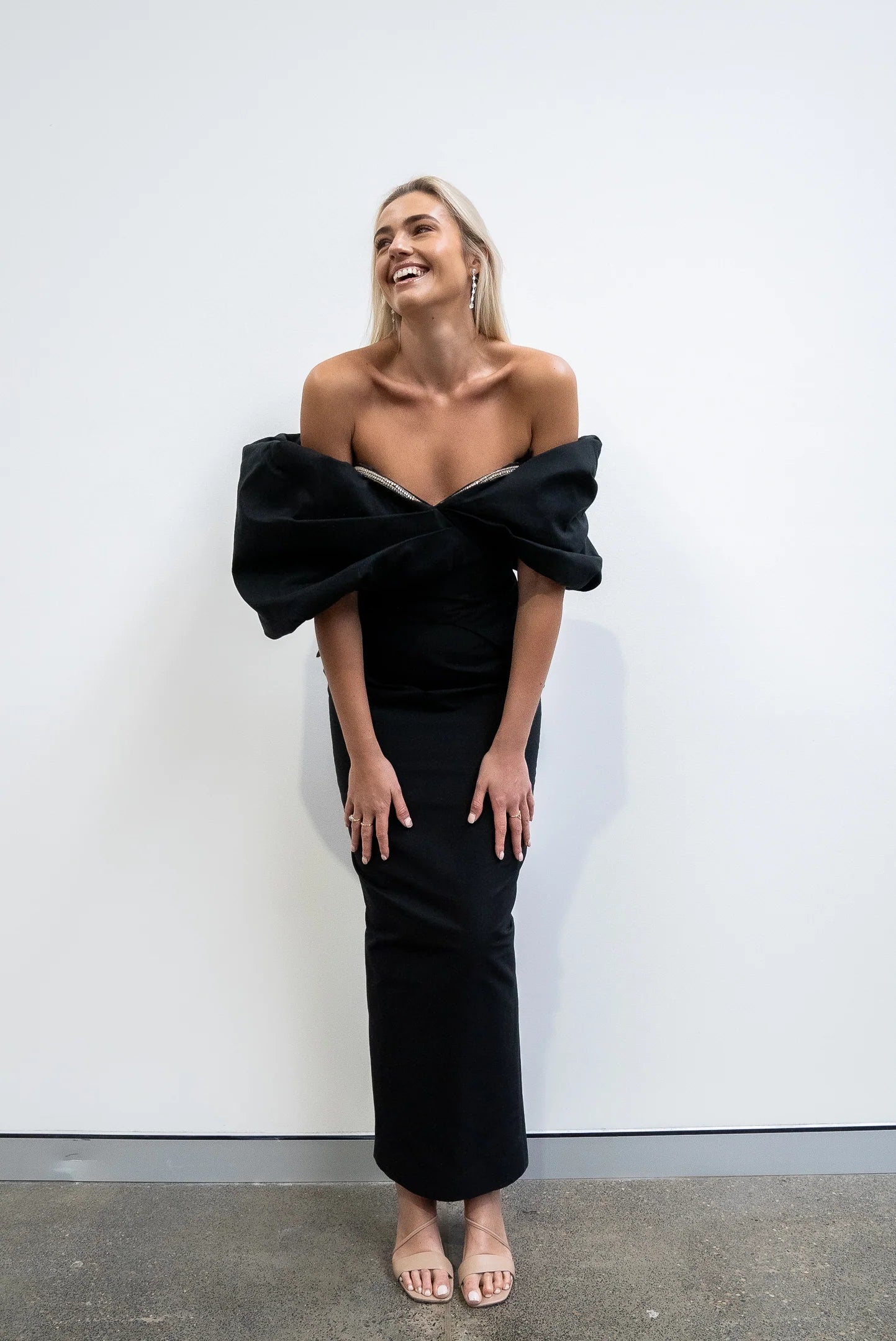 Rachel Gilbert Xavier Gown in Black