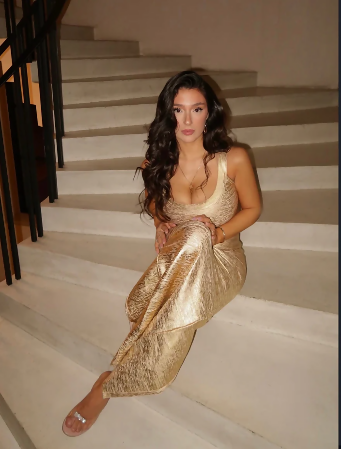 House of CB The OG Gold Bandage Maxi Dress Size XS