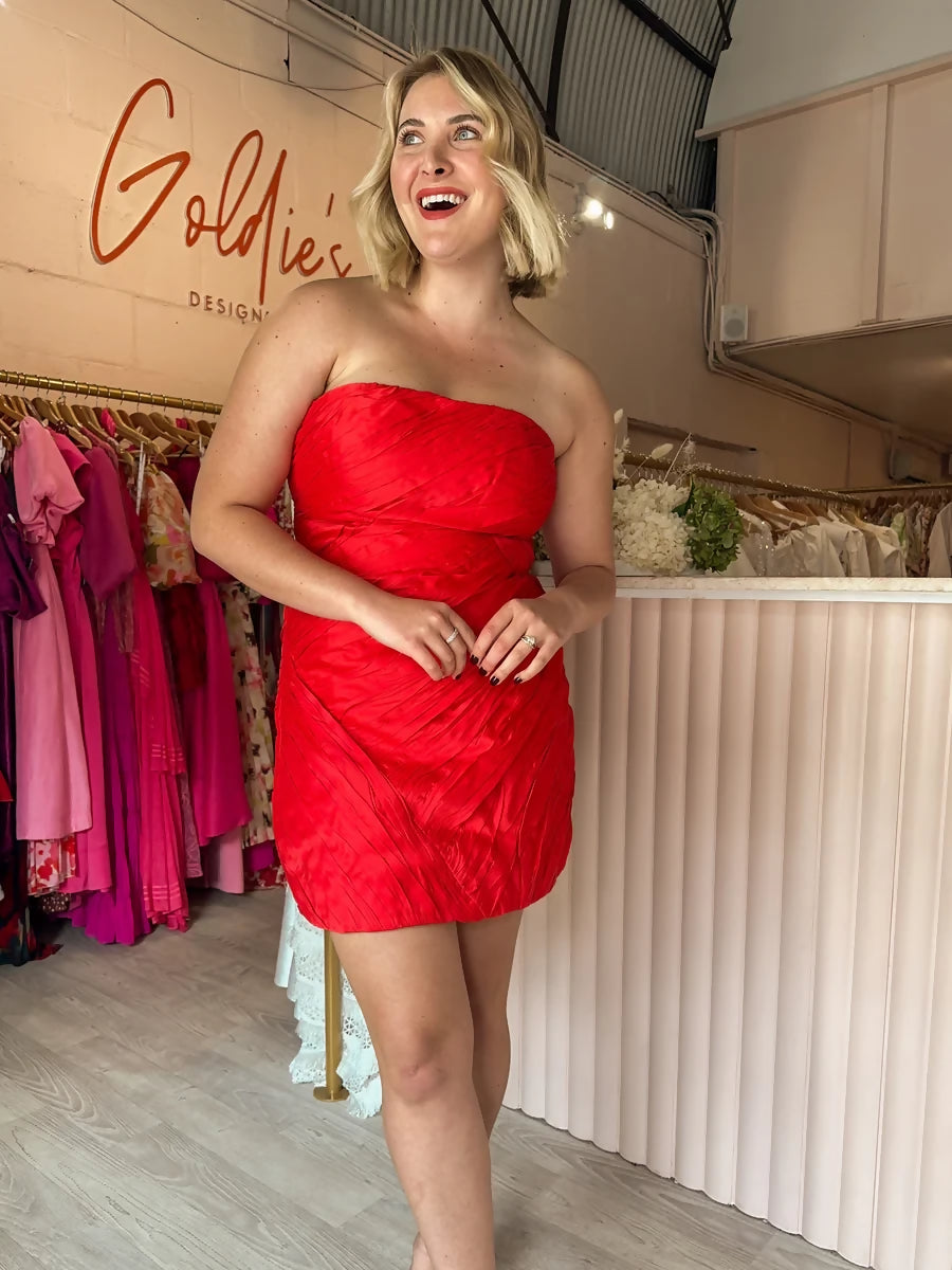 aje anima ruched mini dress Aje Anima Ruched Mini Dress