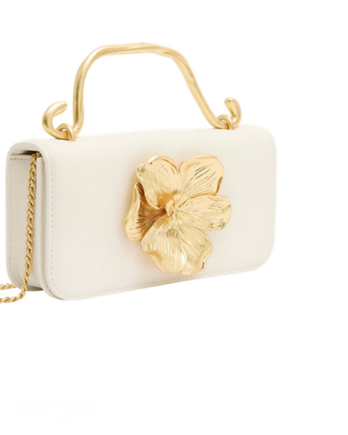 Aje Alessia Flower Clutch Ivory
