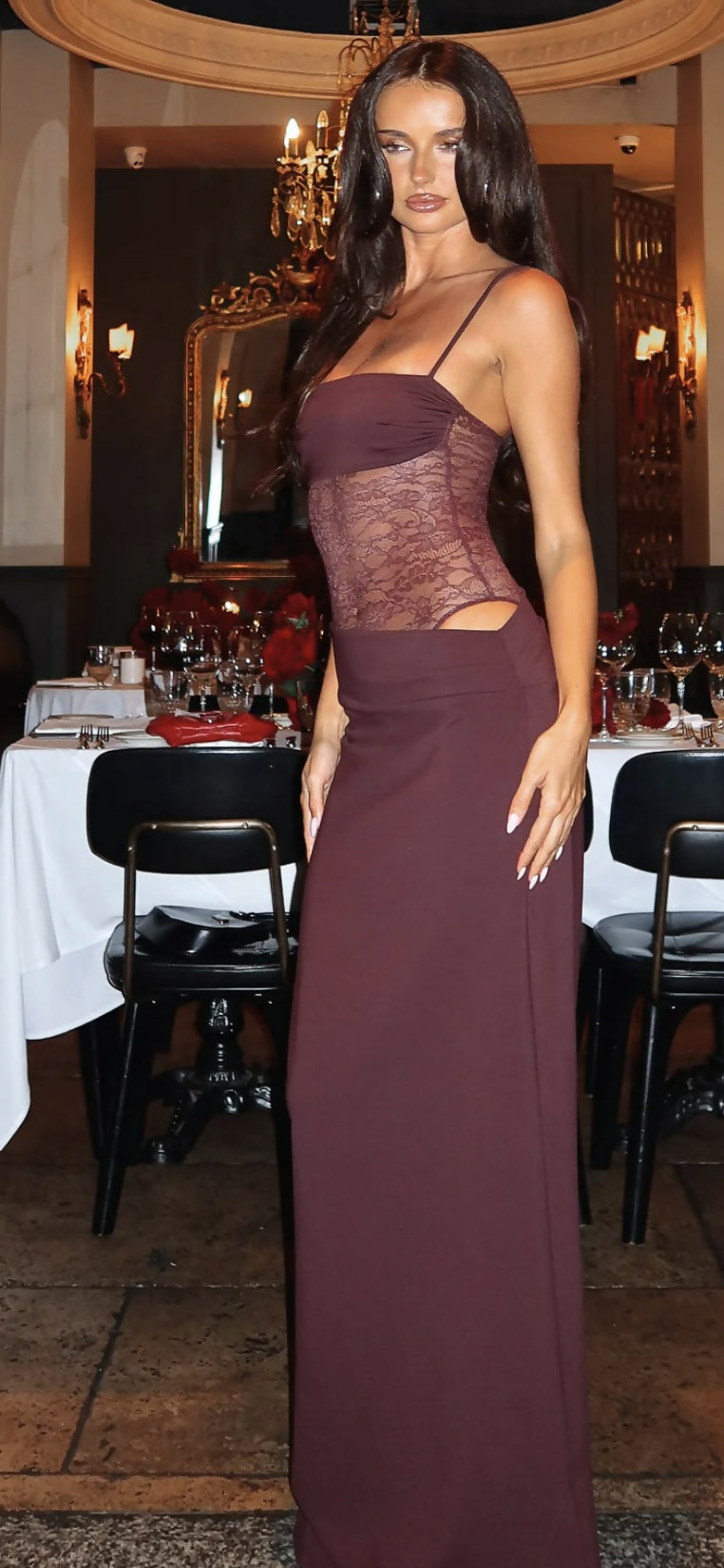 Compliment Me Maxi Dress Burgundy Size Small