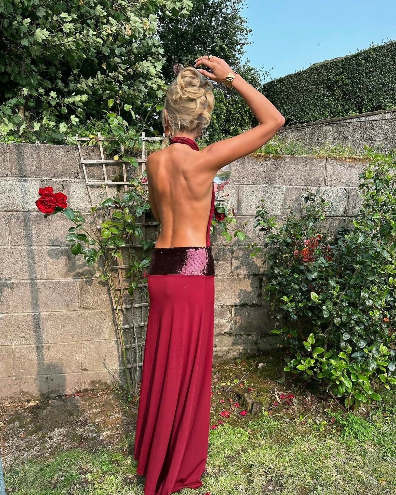 Ance Gria Adele Wine Gown Size XS