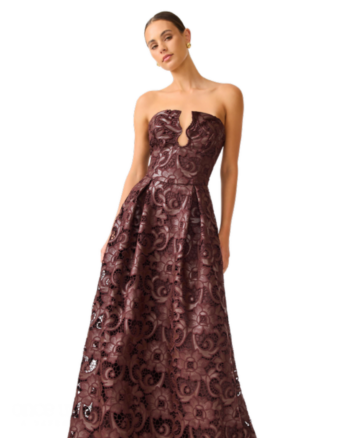 Elliatt Novelle Sweetheart Maxi Dress Chocolate Brown