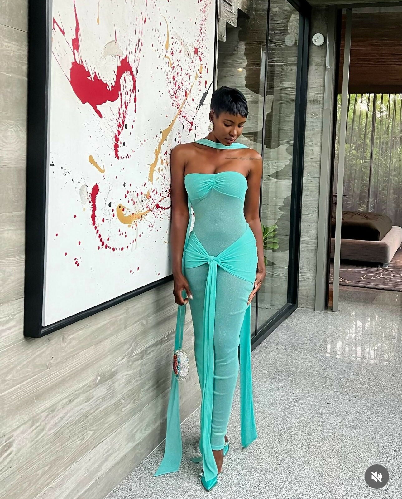 Khanums Kesca Mint Maxi Dress
