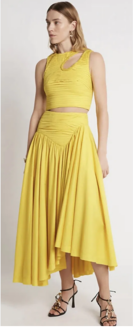 AJE Jolie Abstract Cut Out Top size 14 & Jolie Asymmetric Midi Skirt s