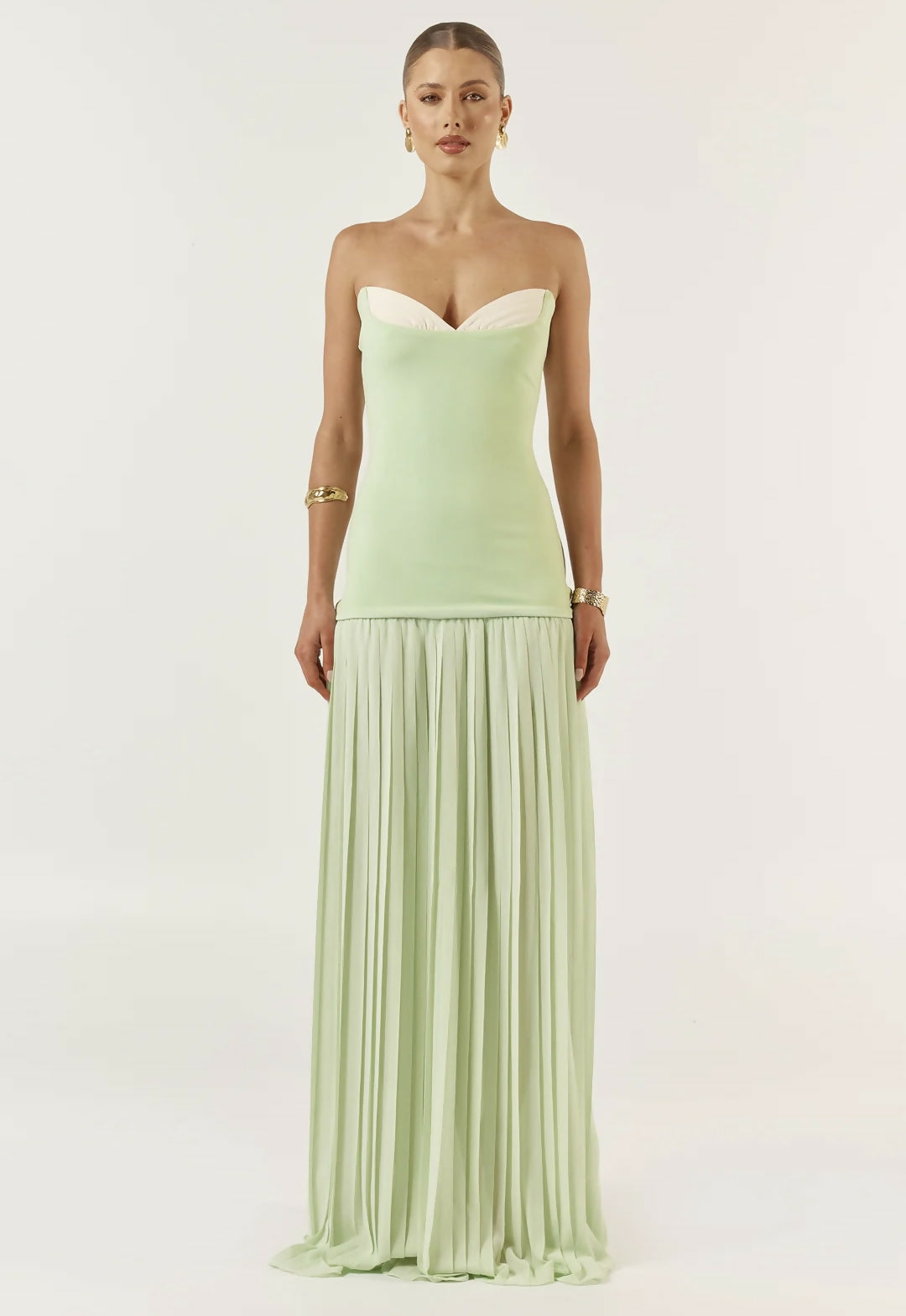 she is olla green dress Nicolette Dress Green Dress Rentals by Neish