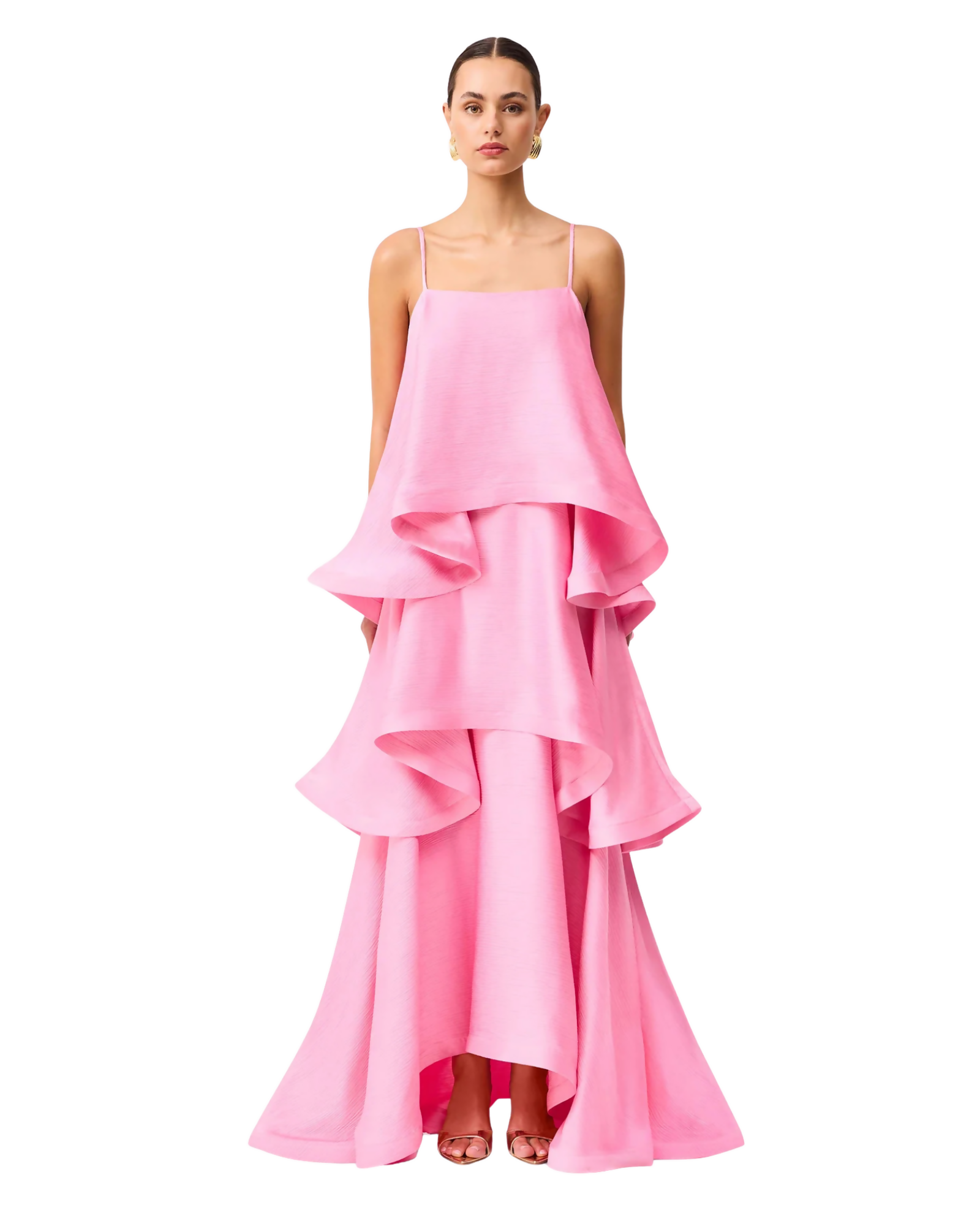 Elliatt Tilly Tiered Maxi Dress PInk Size S, M, L