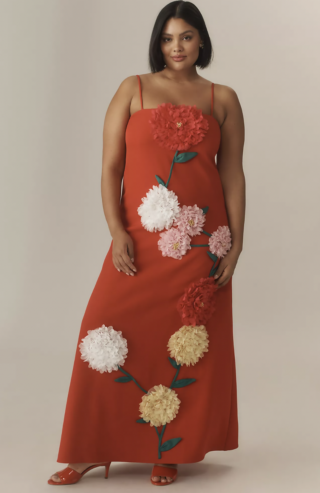 Elliatt Buttercup Embroidered Maxi Dress In Red XL/ AU14-16