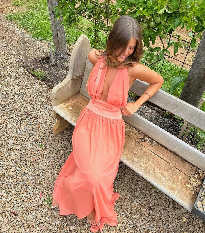 arcina ori orange dress GAIA DRESS PAPAYA ARCINA ORI