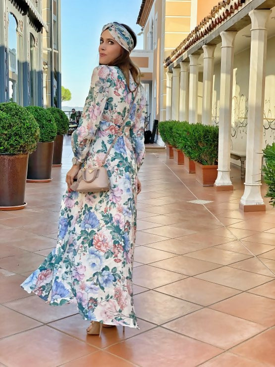 Zimmermann Verity Plunge Long Dress Dreamy Print Size 3 / AU 14