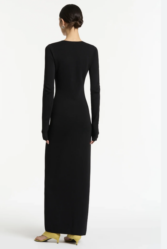 sir kinetic beaded maxi dress SIR The Label Kinetic Beaded Long Sleeve Maxi Dress Size 6