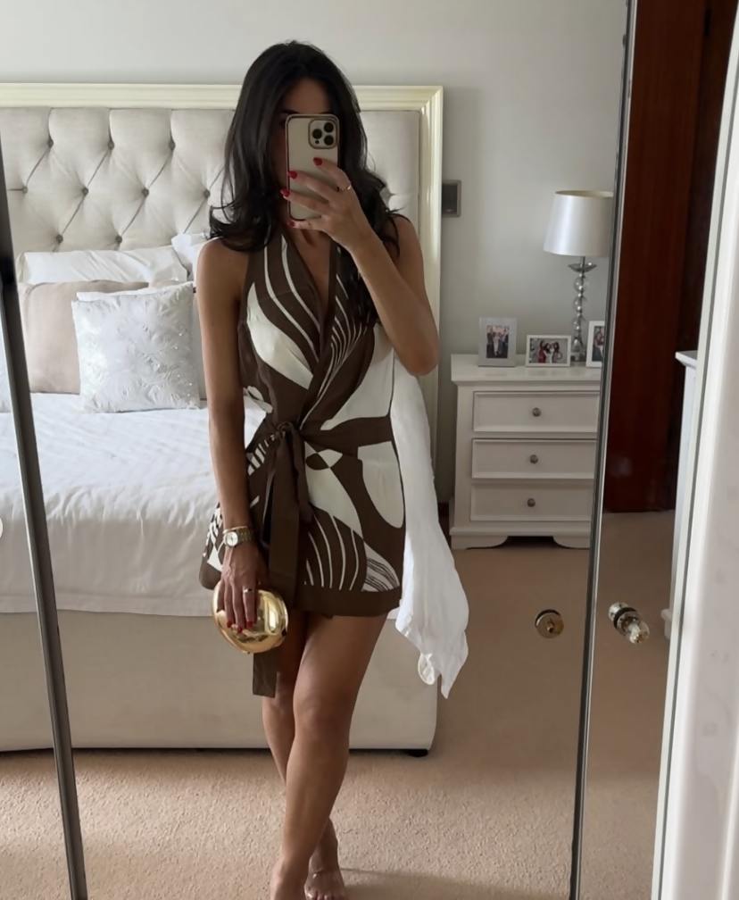 SIR the Label Almara Halter Wrap Mini