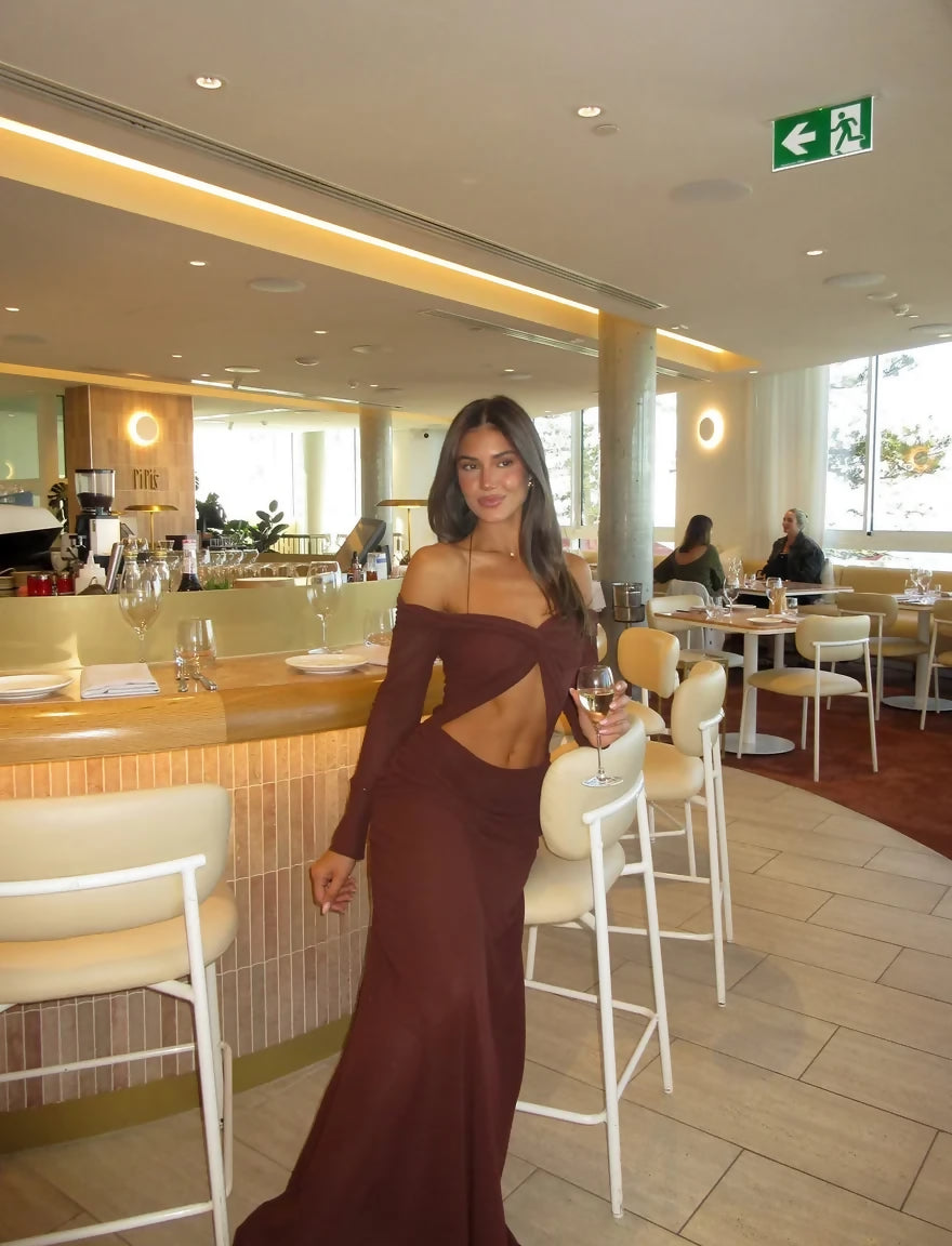 Natalie Rolt Emily Gown Espresso Size 1