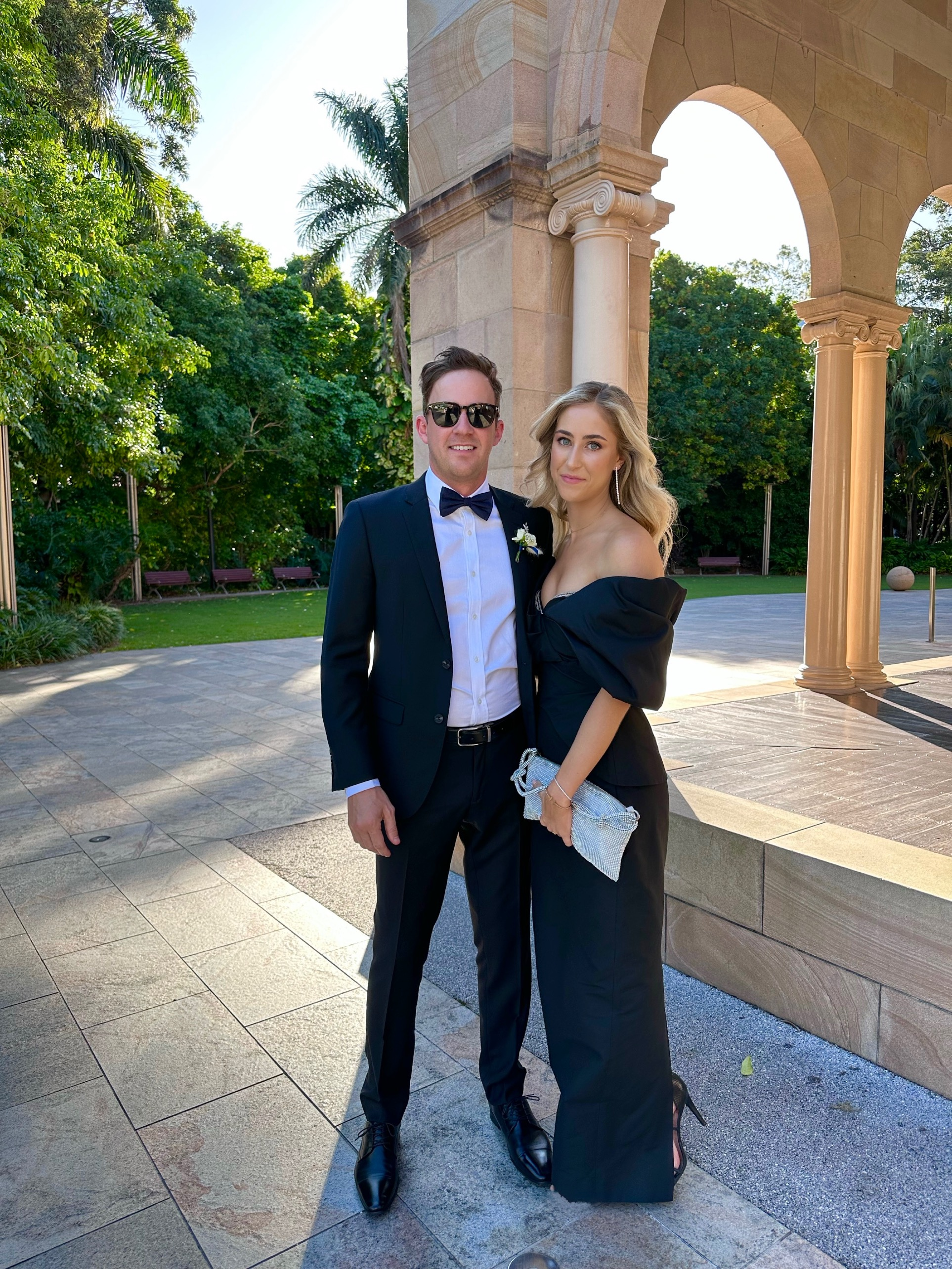 Rachel Gilbert Xavier Gown in Black