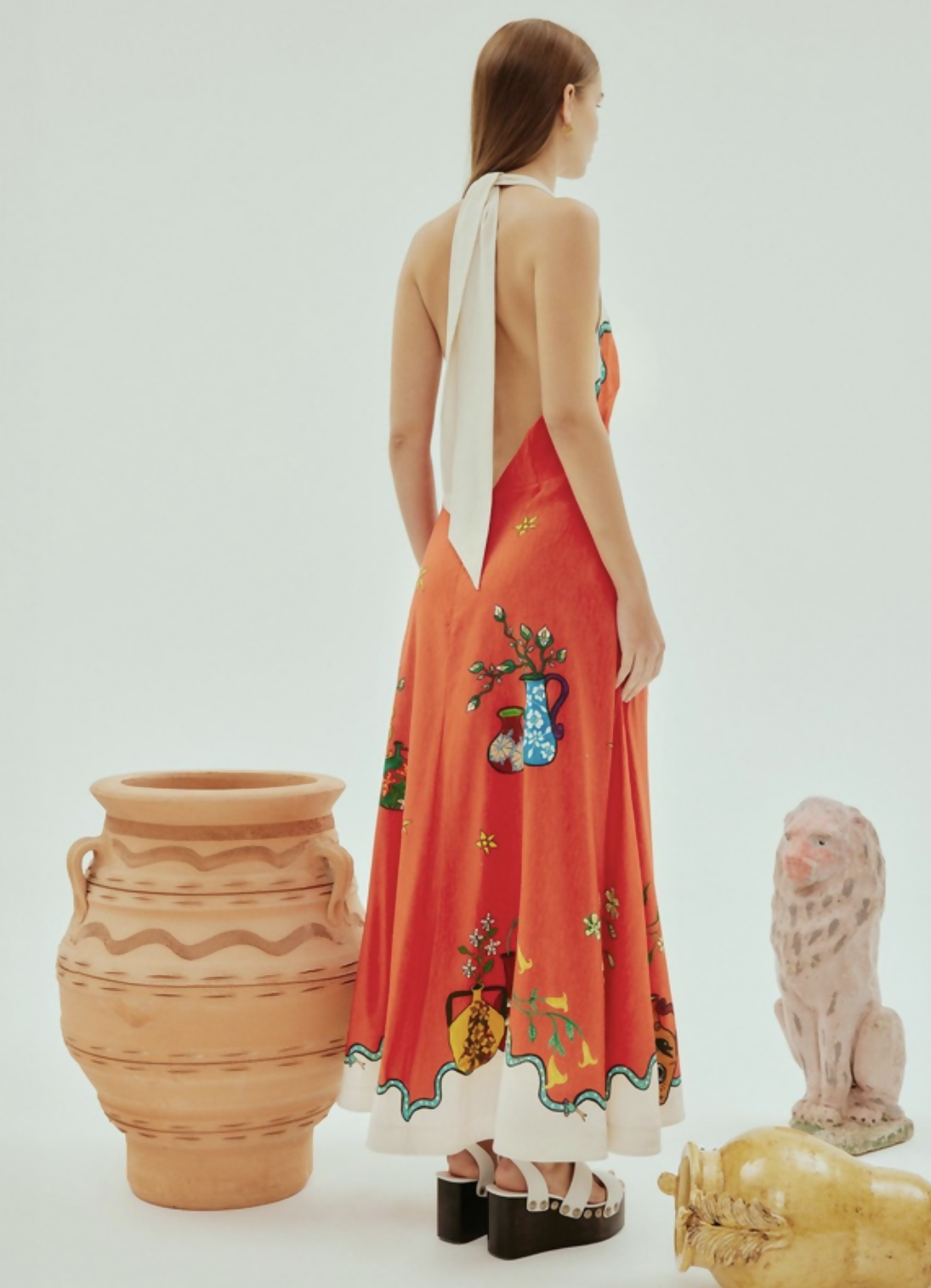 ALÉMAIS Rose Halter Dress size 12