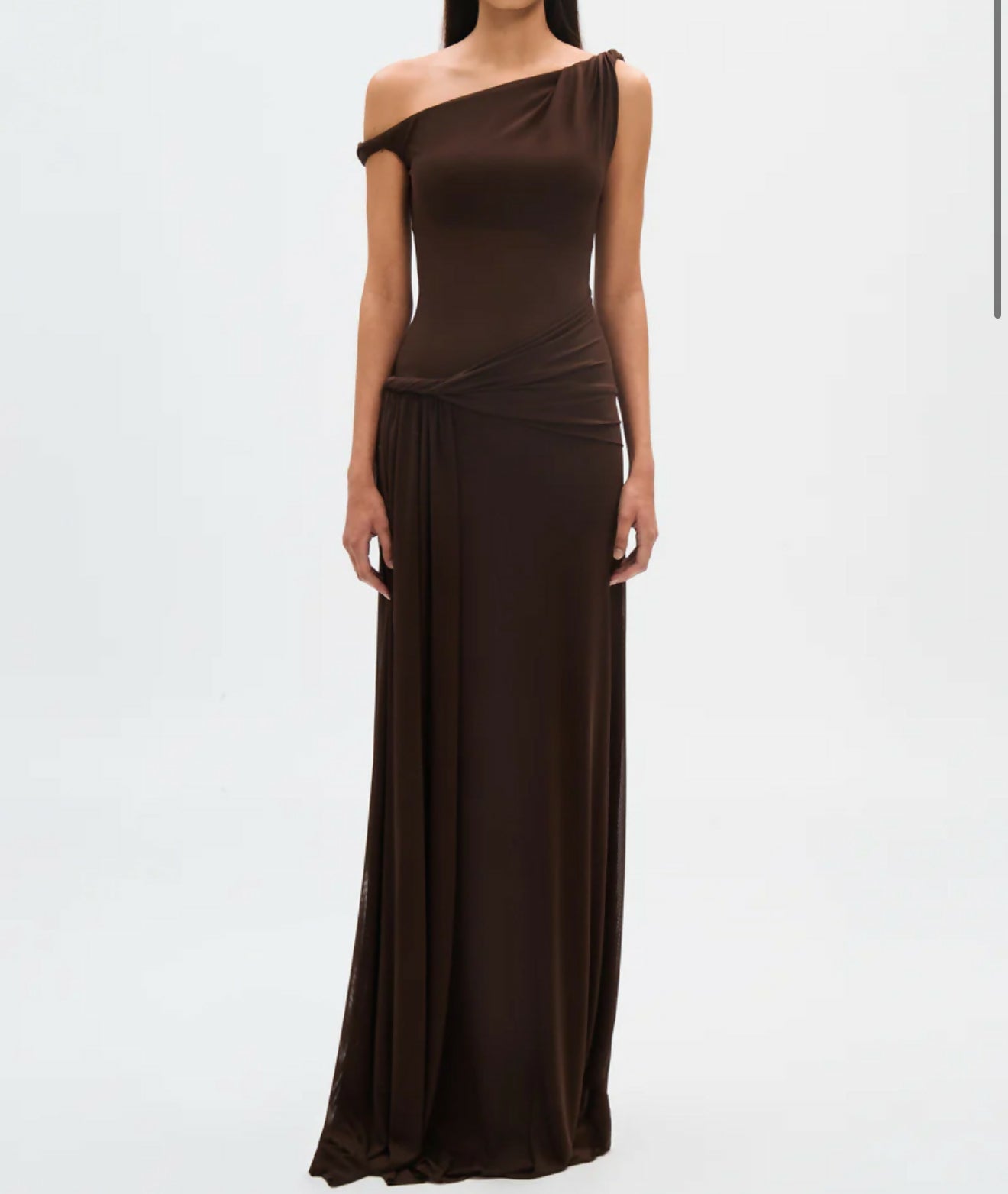 Misha Sisal Mesh Maxi Dress Espresso Size XS & M