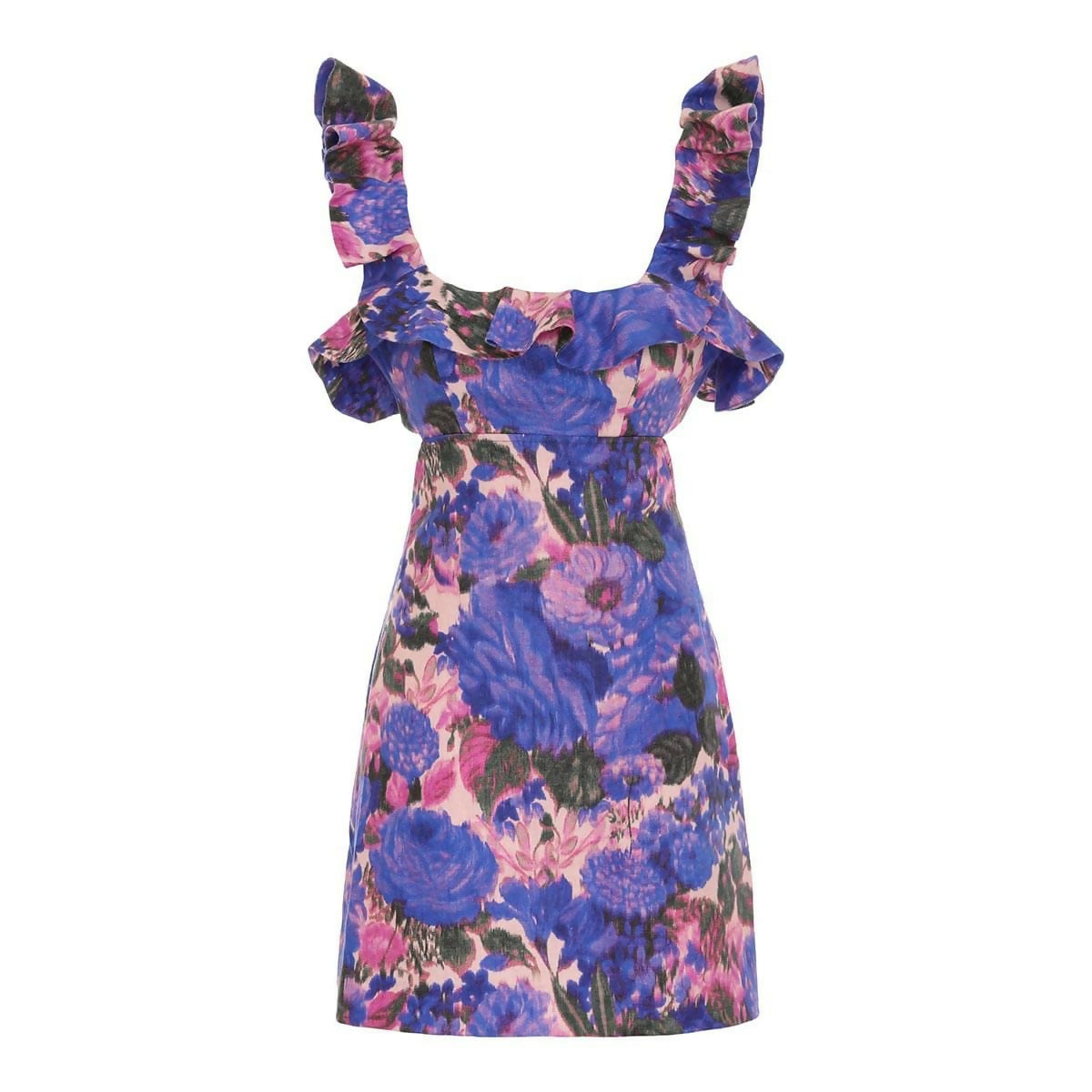 Zimmermann High Tide Frill Mini Dress Size 3 / AU 12- 14