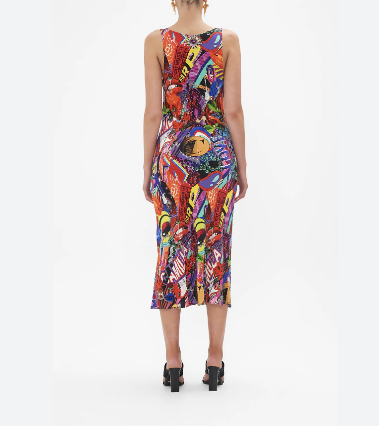 Camilla Bias Slip With Wide Strap in Radical Birth size L (12-14AU)