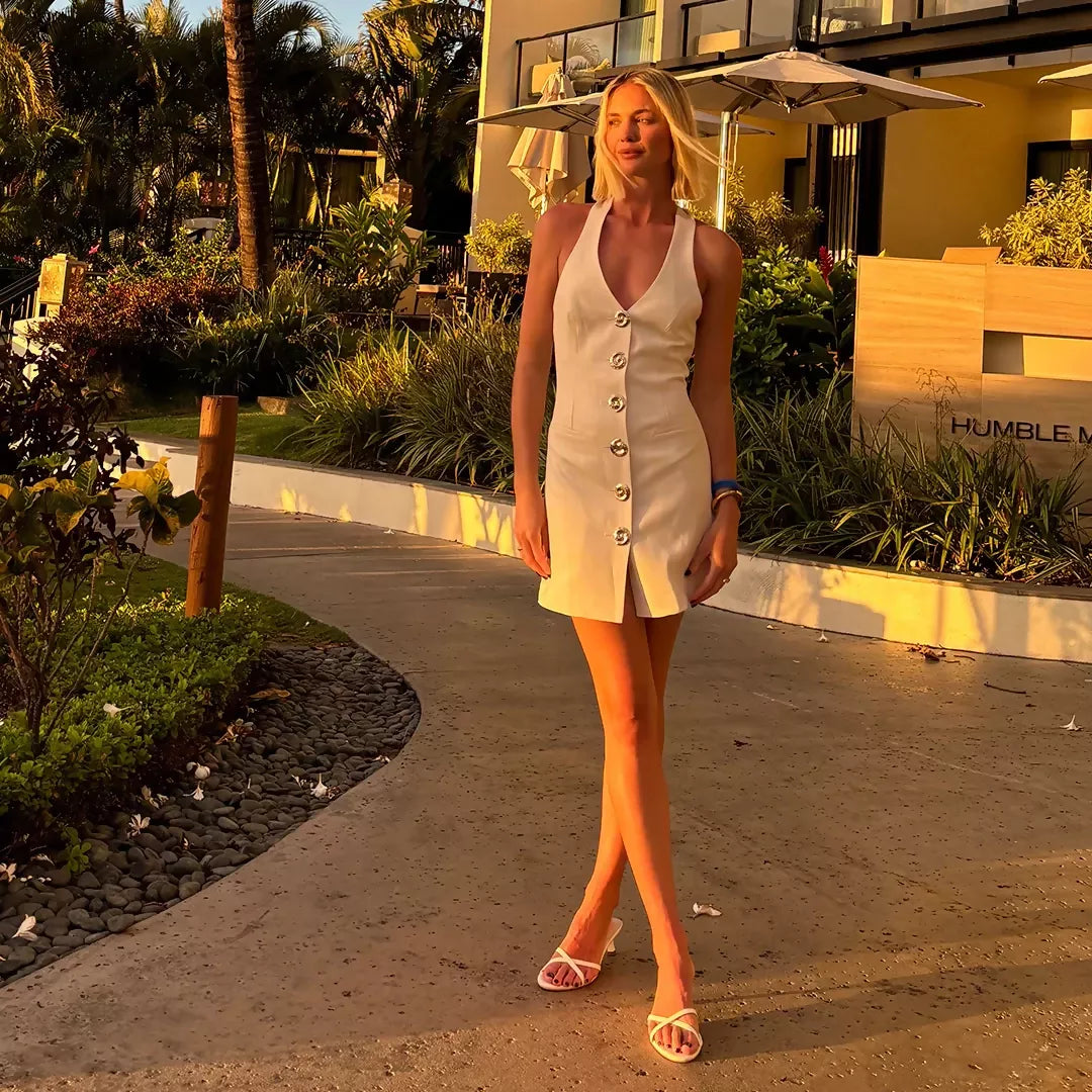 The Wolf Gang Irida Vest Dress - Ivory