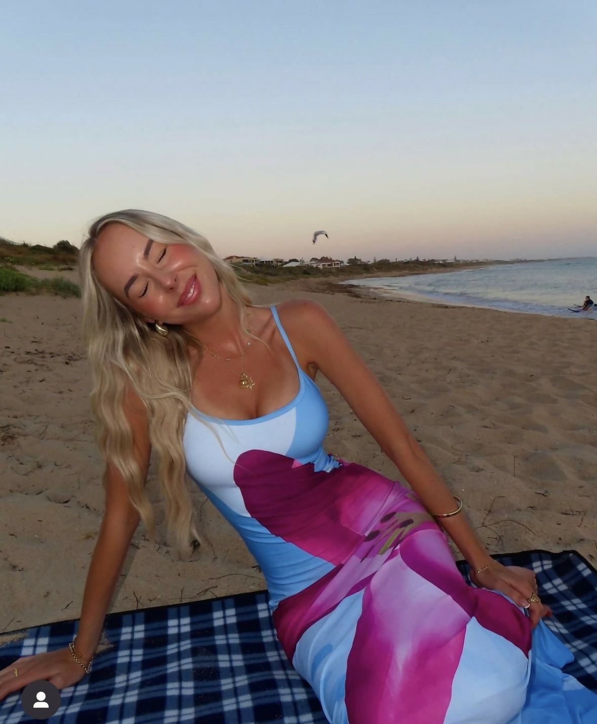 Sky Lily Floral Slip Dress